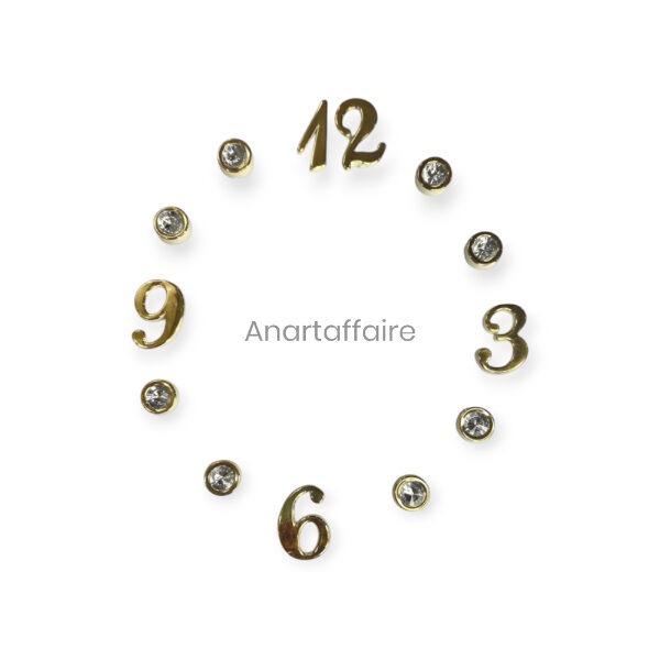 Clock Number Gold with Beads