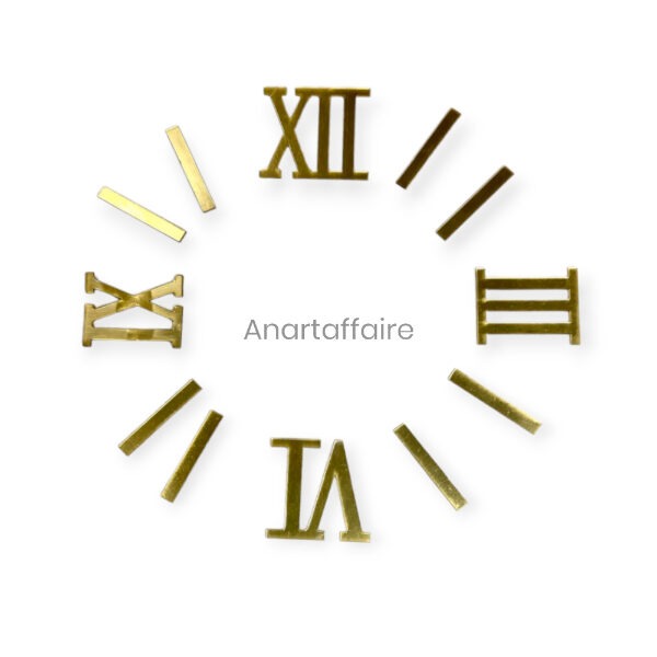 Clock Roman Numbers (Gold - Silver)