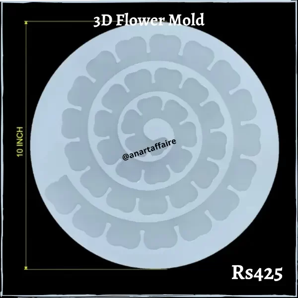 3d flower 10 inch mould