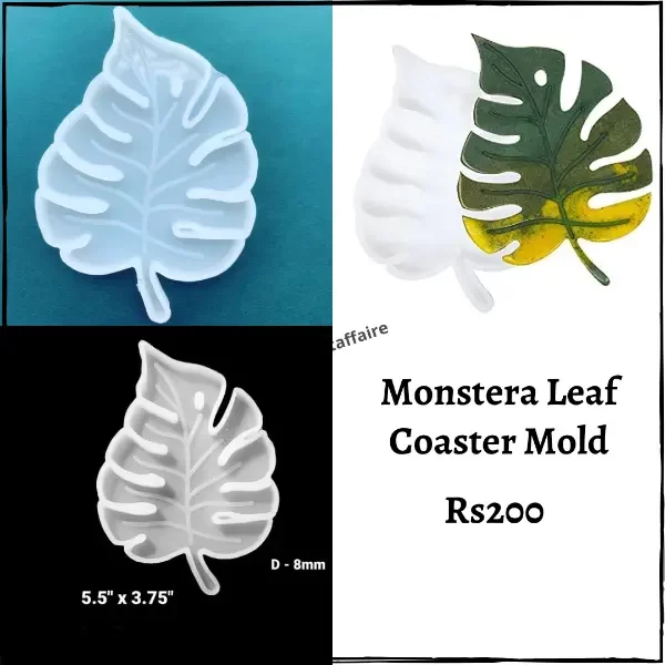 monstera leaf coaster mould