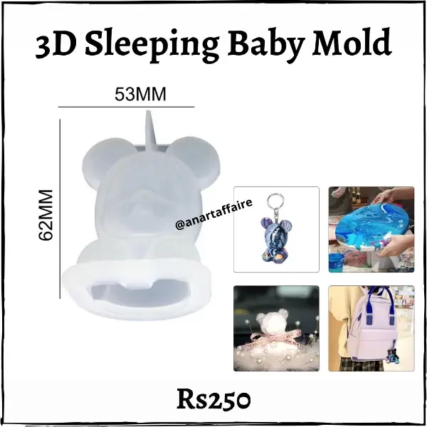 3d sleeping baby mould