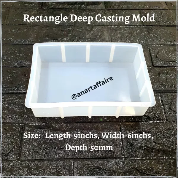 Rectangle Deep casting 9 by 6 inch 50mm deep mould