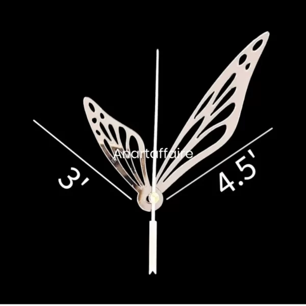 Acrylic clock butterfly Needle with mechanism CN41 (Rose Gold)