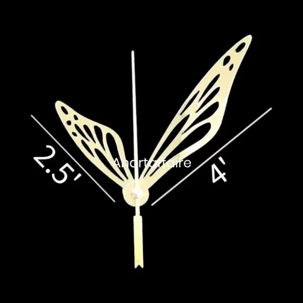 Acrylic clock butterfly Needle 1set CN39 (Gold)