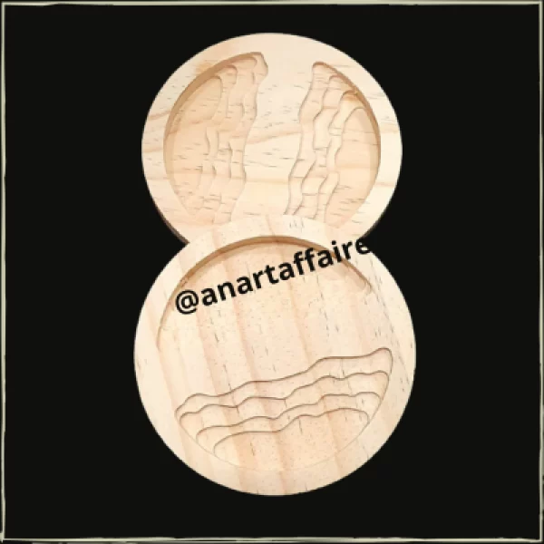 Pine wood coaster