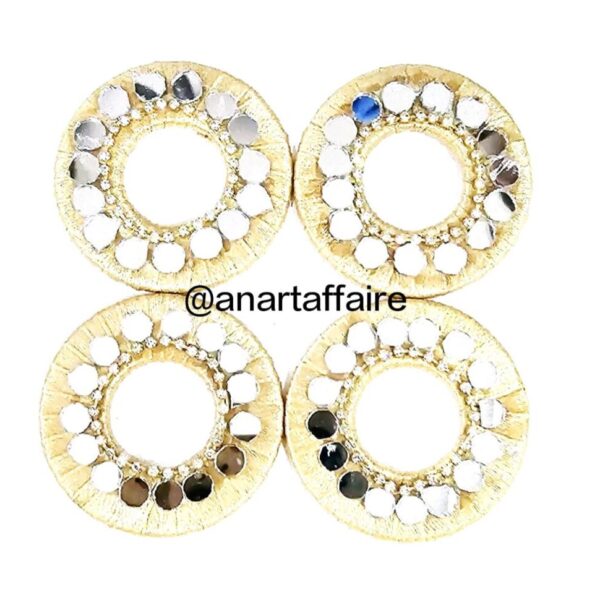 2' MIRROR RING  SET OF 4 PIS