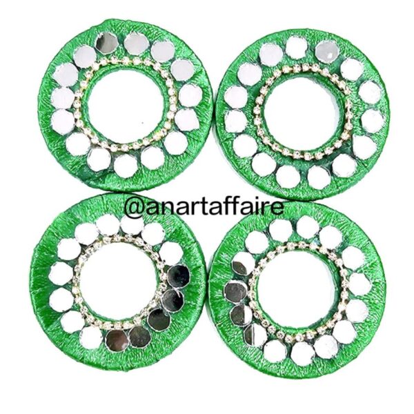 2' MIRROR RING  SET OF 4 PIS