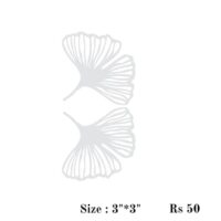 Acrylic Cutout – Ginkgo Leaf (silver)