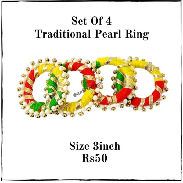 Set Of 4 Traditional Pearl Ring